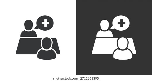 Medical Consultation icon. Solid glyph series icon