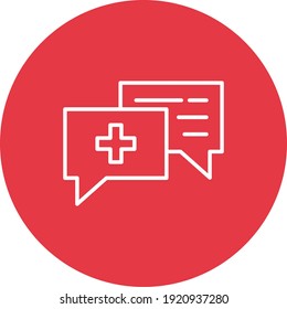 Medical Consultation Icon vector image. Can be used for Medical. Suitable for mobile apps, web apps and print media.