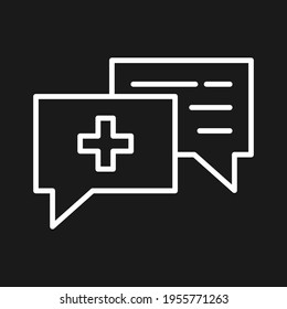 Medical Consultation Icon vector image. Can be used for Medical. Suitable for mobile apps, web apps and print media.