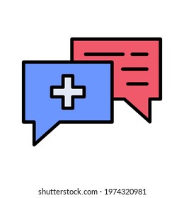 Medical Consultation Icon vector image. Can be used for Medical. Suitable for mobile apps, web apps and print media.