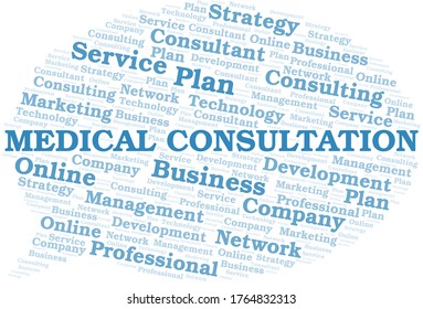 Medical Consultation typography vector word cloud.