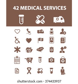 medical consulting, consultant, doctor, coach, therapist icons, signs
