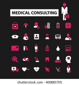 medical consulting icons
