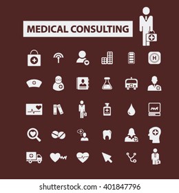 medical consulting icons
