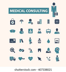 medical consulting icons
