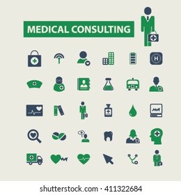 medical consulting icons
