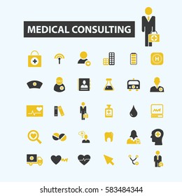 medical consulting icons
