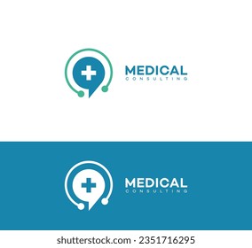 logotipo de consultoría médica Icono de plantilla de diseño Vector