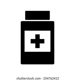Medical container icon