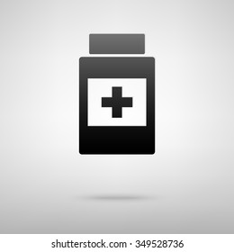 Medical container icon