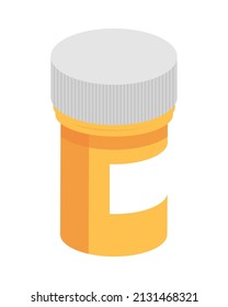 medical container template icon isolated
