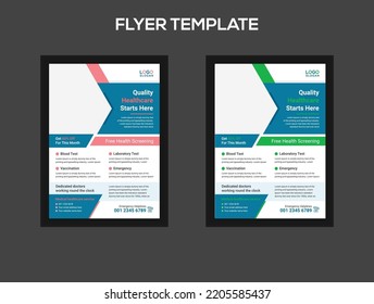 Medical corporate business flyer templates