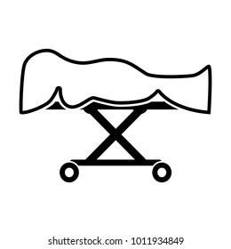 medical corpse simple line icon