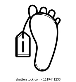 medical corpse simple line icon