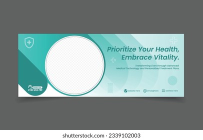 Medical cover banner social media. posting background website promotion.