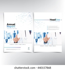 Medical Cover Page, Vector Template - Can Be Used For Annual Report, Flyer, Brochure  Leaflet And More