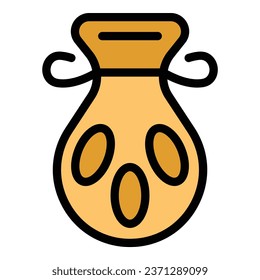 Medical cover shoe icon outline vector. Foot protect. Hospital suit color flat