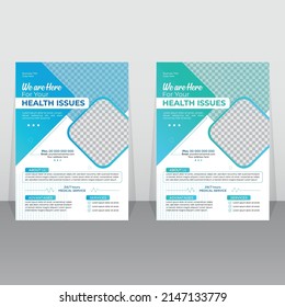 Medical cover template design for a report and healthcarel brochure design, flyer, leaflets decoration for printing and presentation vector illustration