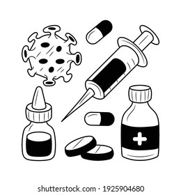 Medical covid-19 line icon, simple Medical Protective vector illustration 