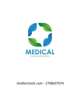 Icono de ilustración vectorial de la plantilla de logotipo creativo de la Cruz médica