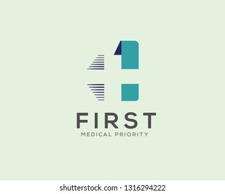 medical cross first aid initial logo design inspiration