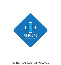 Medical cross health logo vector template