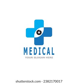 Medical cross health logo vector template