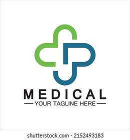 Medical Cross and Health Pharmacy Logo Vector Template