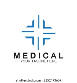 Medical Cross and Health Pharmacy Logo Vector Template