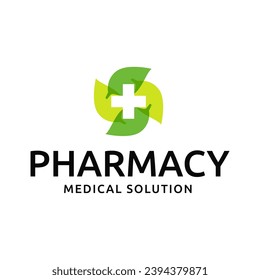 Medical Cross and Health Pharmacy Logo Vector Template on white background