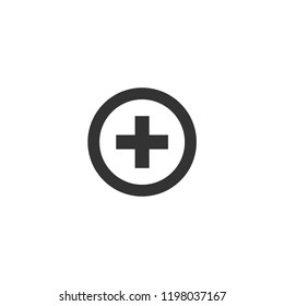 Medical cross icon flat. Icon Flat