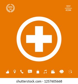 Medical cross icon. Graphic elements for your design