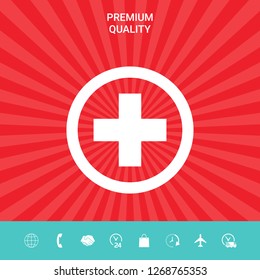 Medical cross icon. Graphic elements for your design