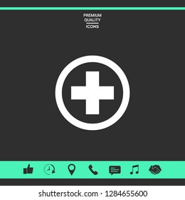 Medical cross icon. Graphic elements for your design