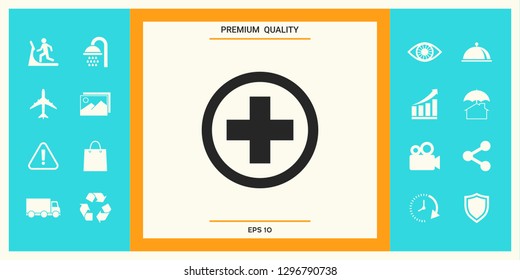 Medical cross icon. Graphic elements for your design