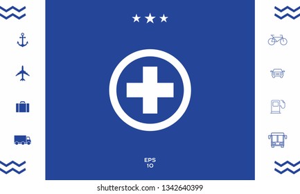 Medical cross icon. Graphic elements for your design
