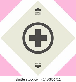 Medical cross icon. Graphic elements for your design