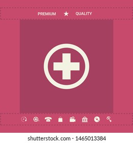 Medical cross icon. Graphic elements for your design