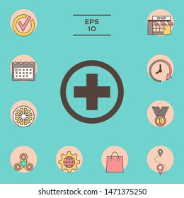Medical cross icon. Graphic elements for your design
