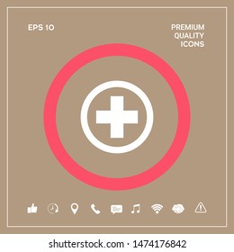 Medical cross icon. Graphic elements for your design