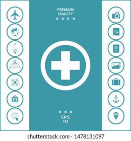 Medical cross icon. Graphic elements for your design