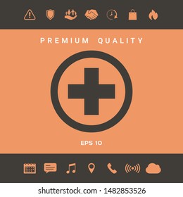 Medical cross icon. Graphic elements for your design