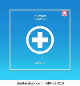 Medical cross icon. Graphic elements for your design