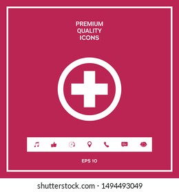 Medical cross icon. Graphic elements for your design