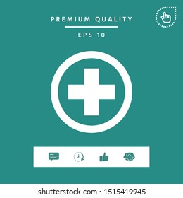 Medical cross icon. Graphic elements for your design