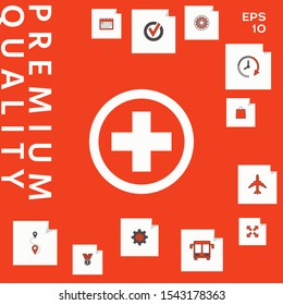 Medical cross icon. Graphic elements for your design
