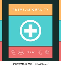 Medical cross icon. Graphic elements for your design