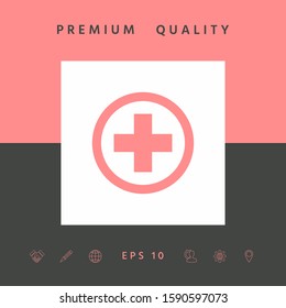 Medical cross icon. Graphic elements for your design