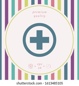 Medical cross icon. Graphic elements for your design