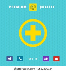Medical cross icon. Graphic elements for your design